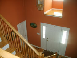 Interior high foyer - scafold work.